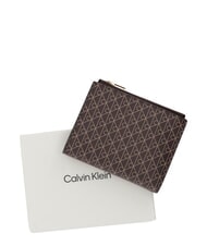 CALVIN KLEIN EMBLEM AOP Cartera con doble cremallera aop negro - Carteras Mujer - 5