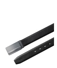 CALVIN KLEIN METAL LOGO Cintur&oacute;n de cuero negro / gris plomo mate - Cinturones - 3