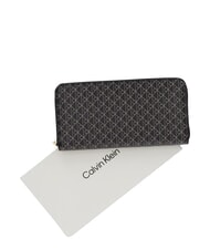CALVIN KLEIN EMBLEM AOP Cartera con cremallera aop negro - Carteras Mujer - 3