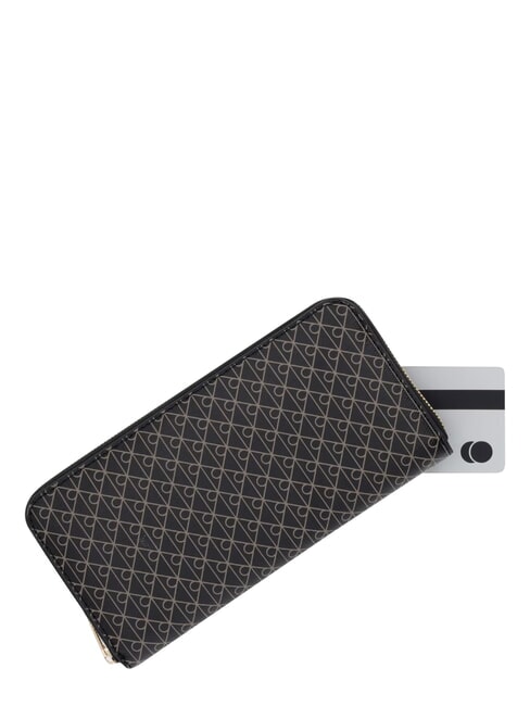 EMBLEM AOP Cartera con cremallera aop negro - Carteras Mujer