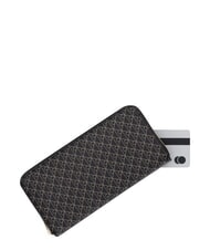 CALVIN KLEIN EMBLEM AOP Cartera con cremallera aop negro - Carteras Mujer - 4