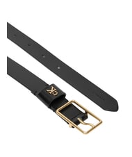 CALVIN KLEIN CLASSIC BUCKLE Cintur&oacute;n de cuero negro / oro claro antiguo - Cinturones - 3