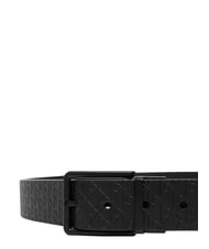 CALVIN KLEIN WARMTH BUCKLE Cintur&oacute;n de cuero negro/negro mate - Cinturones - 2