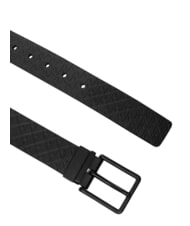 CALVIN KLEIN WARMTH BUCKLE Cintur&oacute;n de cuero negro/negro mate - Cinturones - 3