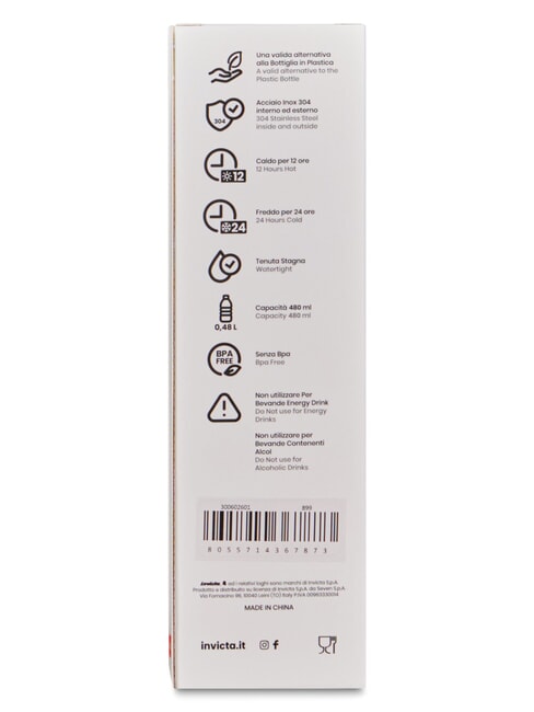 SLIM PLAIN Botella t&eacute;rmica de 0,48 l negro - Botellas t&eacute;rmicas