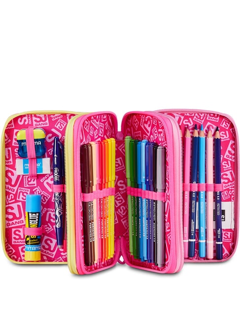 JOYFUL PINS GIRL Estuche para l&aacute;pices con kit escolar fuxiafluo - Estuches y Accesorios
