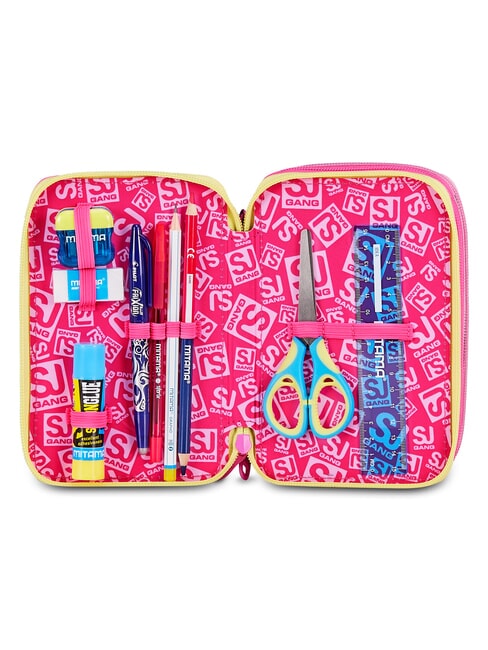 JOYFUL PINS GIRL Estuche para l&aacute;pices con kit escolar fuxiafluo - Estuches y Accesorios