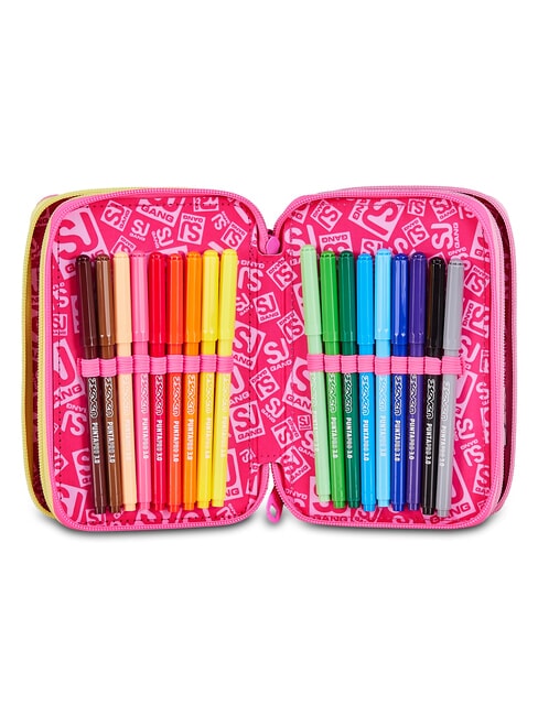 JOYFUL PINS GIRL Estuche para l&aacute;pices con kit escolar fuxiafluo - Estuches y Accesorios