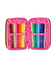 SJGANG JOYFUL PINS GIRL Estuche para l&aacute;pices con kit escolar fuxiafluo - Estuches y Accesorios - 4