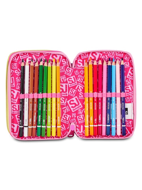 JOYFUL PINS GIRL Estuche para l&aacute;pices con kit escolar fuxiafluo - Estuches y Accesorios
