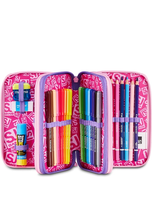 GLOWCAT Estuche para l&aacute;pices con kit escolar lila suave - Estuches y Accesorios