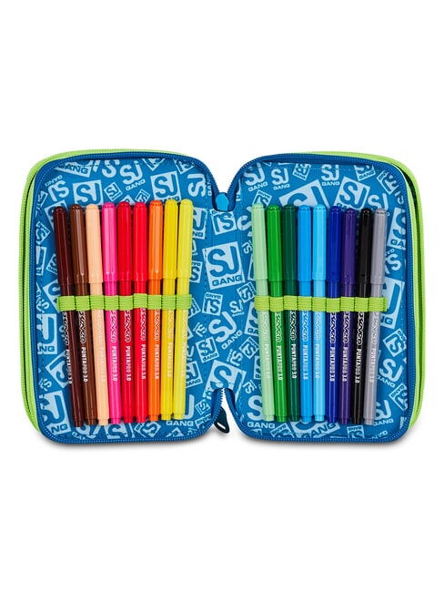 SOFT POUCH BOY Estuche para l&aacute;pices con kit escolar negro - Estuches y Accesorios