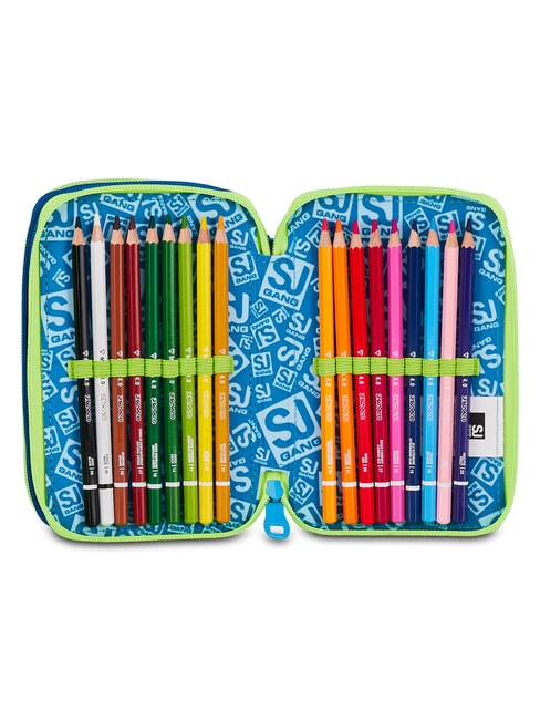 SOFT POUCH BOY Estuche para l&aacute;pices con kit escolar negro - Estuches y Accesorios