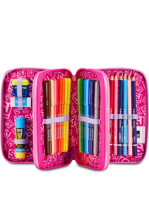 SOFT POUCH GIRL Estuche para l&aacute;pices con kit escolar mu&ntilde;eca rosa - Estuches y Accesorios