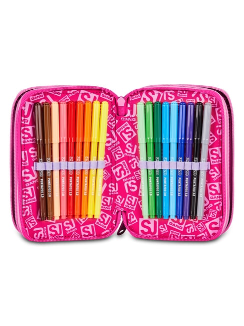 SOFT POUCH GIRL Estuche para l&aacute;pices con kit escolar mu&ntilde;eca rosa - Estuches y Accesorios