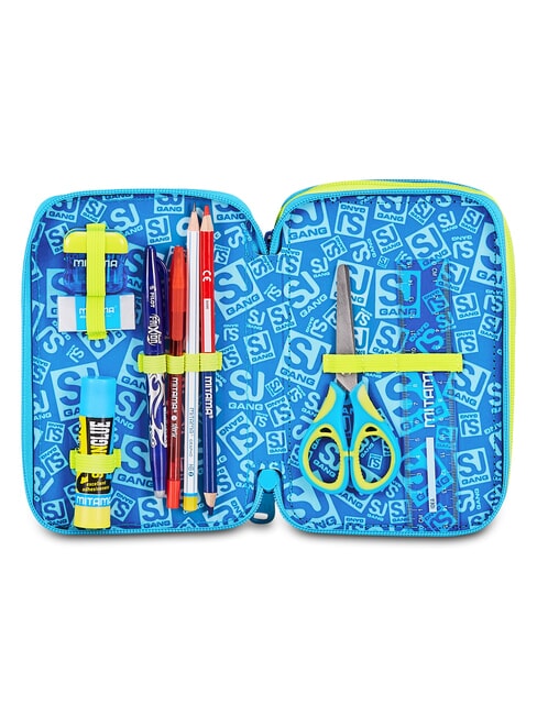 GLOWGAME Estuche para l&aacute;pices con kit escolar amarillo fluorescente - Estuches y Accesorios