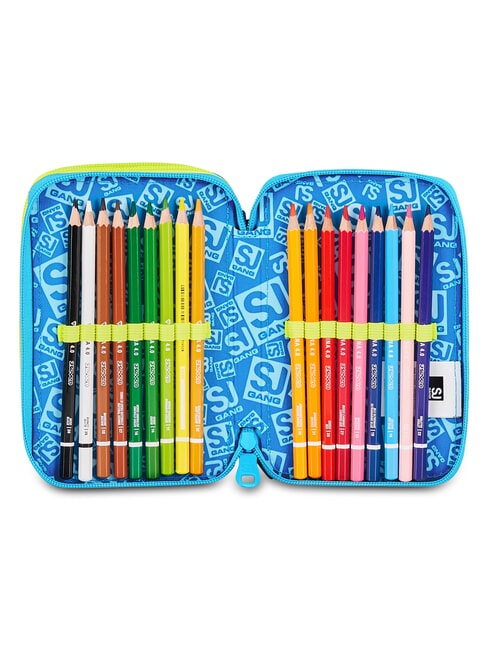GLOWGAME Estuche para l&aacute;pices con kit escolar amarillo fluorescente - Estuches y Accesorios