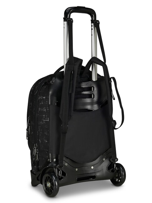 PLUG FANTASY Mochila con ruedas desmontable garabato negro - Mochilas con ruedas