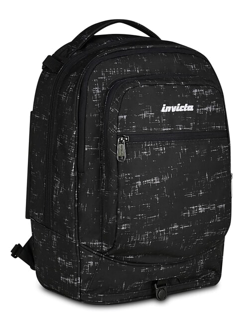 PLUG FANTASY Mochila con ruedas desmontable garabato negro - Mochilas con ruedas