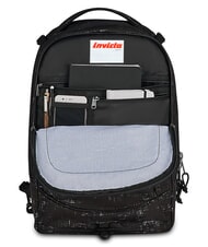 INVICTA PLUG FANTASY Mochila con ruedas desmontable garabato negro - Mochilas con ruedas - 7