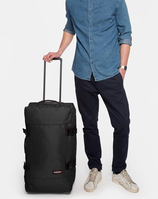 Trolley TRANVERZ M con TSA, medida mediana NEGRO - Trolley Semirrígidos