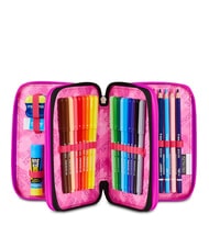 SEVEN PLUMPY LINE GIRL Estuche para l&aacute;pices con kit escolar negro - Estuches y Accesorios - 2