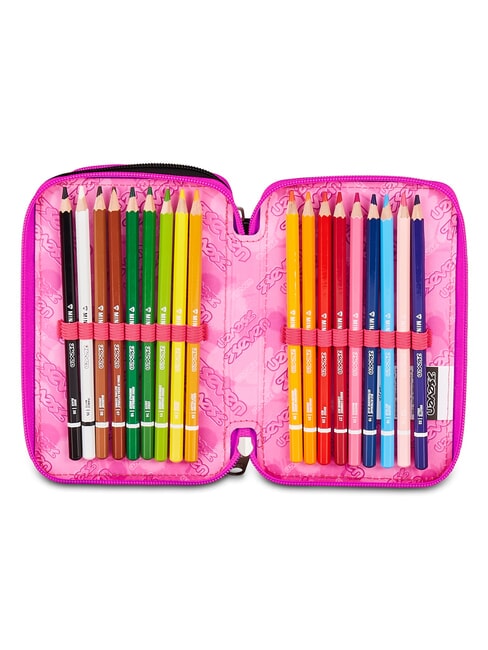 PLUMPY LINE GIRL Estuche para l&aacute;pices con kit escolar negro - Estuches y Accesorios