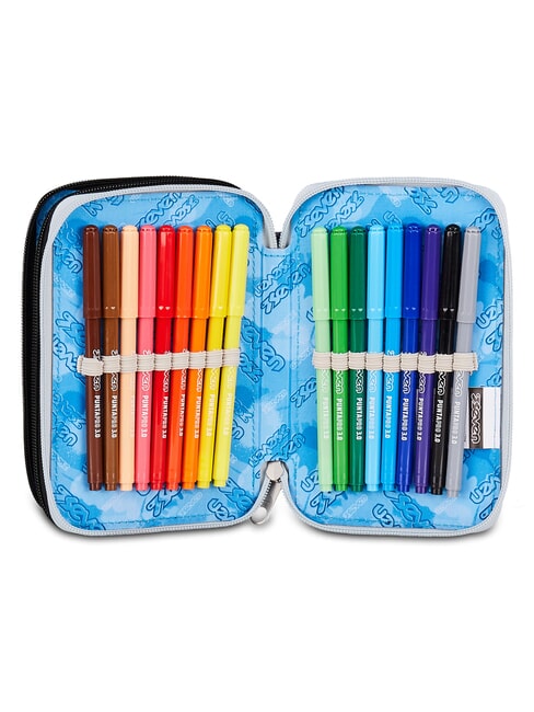 PLUMPY LINE BOY Estuche para l&aacute;pices con kit escolar negro - Estuches y Accesorios