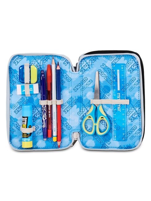 PLUMPY LINE BOY Estuche para l&aacute;pices con kit escolar negro - Estuches y Accesorios