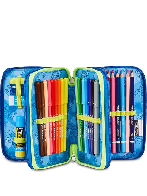 ELECTRICVIBE BOY Estuche para l&aacute;pices con kit escolar Bluedeep - Estuches y Accesorios