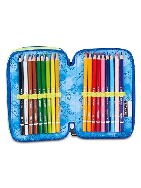 ELECTRICVIBE BOY Estuche para l&aacute;pices con kit escolar Bluedeep - Estuches y Accesorios