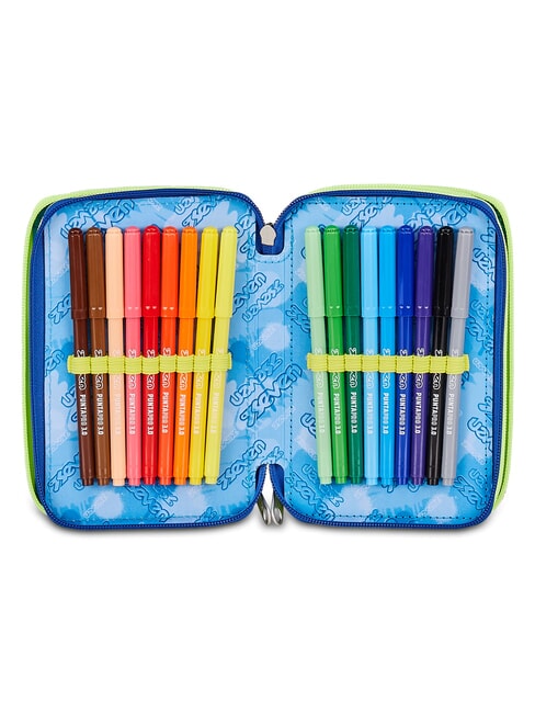 BLU FUSION Estuche para l&aacute;pices con kit escolar turquesa fluorescente - Estuches y Accesorios