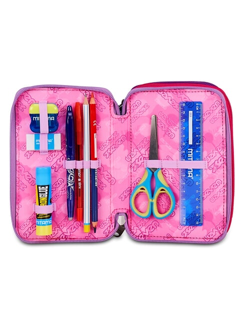 BUZZY NOTE GIRL Estuche para l&aacute;pices con kit escolar Ciclamina - Estuches y Accesorios
