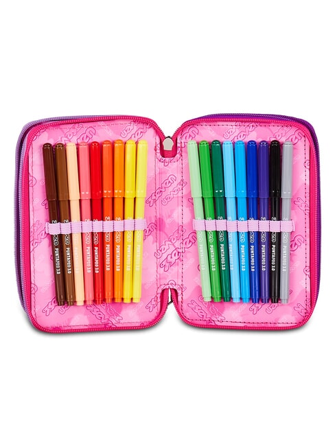 BUZZY NOTE GIRL Estuche para l&aacute;pices con kit escolar Ciclamina - Estuches y Accesorios