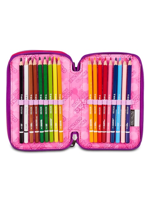 BUZZY NOTE GIRL Estuche para l&aacute;pices con kit escolar Ciclamina - Estuches y Accesorios