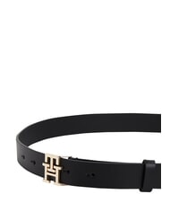 TOMMY HILFIGER TH LOGO Cintur&oacute;n de cuero negro - Cinturones - 2
