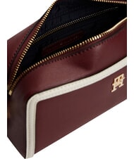 TOMMY HILFIGER TH GRACE Minibolso de hombro terciopelo granate - Bolsos Mujer - 4
