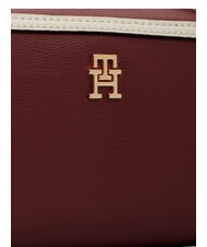TOMMY HILFIGER TH GRACE Minibolso de hombro terciopelo granate - Bolsos Mujer - 5
