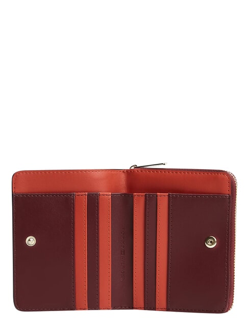 TH ICON Cartera plegable terciopelo granate - Carteras Mujer