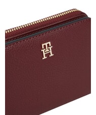 TOMMY HILFIGER TH ICON Cartera plegable terciopelo granate - Carteras Mujer - 4
