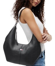 TOMMY HILFIGER TJW SLOUCHY Bolso de hombro con placa negro - Bolsos Mujer - 2
