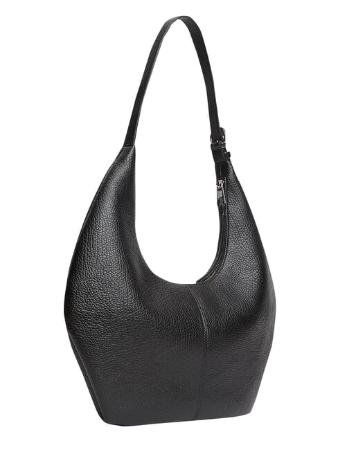 TJW SLOUCHY Bolso de hombro con placa negro - Bolsos Mujer