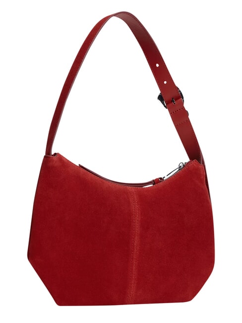 TJW SLOUCHY Bolso de hombro de piel de ante. Rojo de Arizona - Bolsos Mujer
