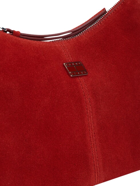 TJW SLOUCHY Bolso de hombro de piel de ante. Rojo de Arizona - Bolsos Mujer