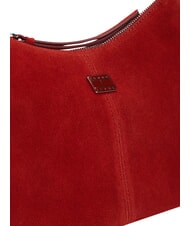 TOMMY HILFIGER TJW SLOUCHY Bolso de hombro de piel de ante. Rojo de Arizona - Bolsos Mujer - 4