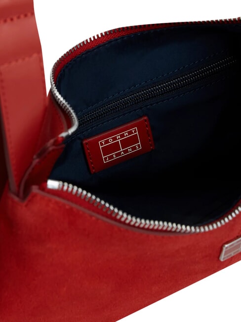 TJW SLOUCHY Bolso de hombro de piel de ante. Rojo de Arizona - Bolsos Mujer