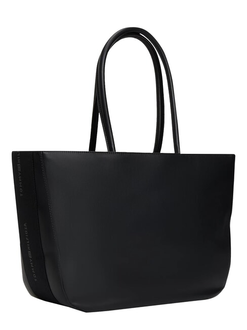TH LOGOTAPE Bolso de hombro negro - Bolsos Mujer