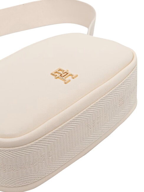 TH LOGOTAPE Bolso de hombro crema suave - Bolsos Mujer