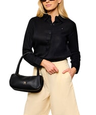 TOMMY HILFIGER TH LOGOTAPE Bolso de hombro negro - Bolsos Mujer - 2