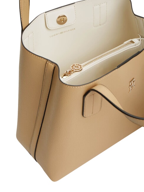 TH ICON Bolso de mano con correa para el hombro. caqui cl&aacute;sico - Bolsos Mujer